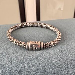 Elegant Lagos  Silver Beaded Bracelet